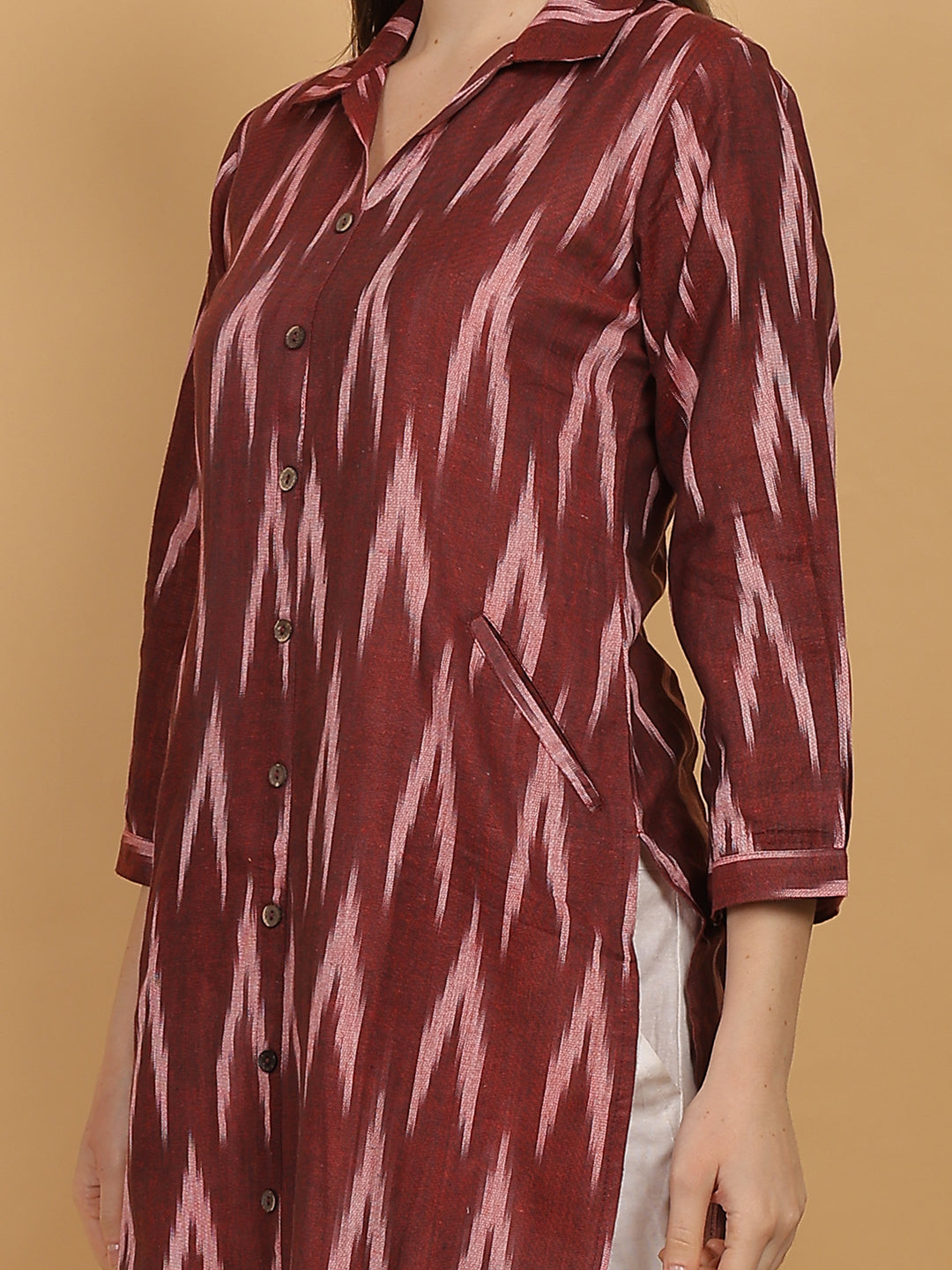Ikat Print Cotton Kurta