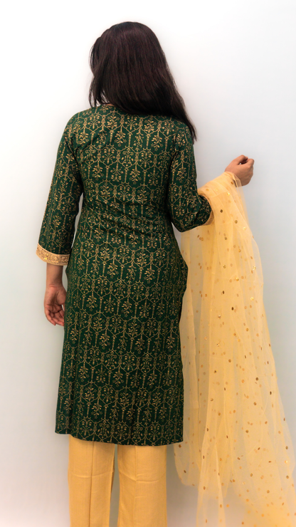 Anikrriti Ethnic Suit with Dupatta - Anikrriti