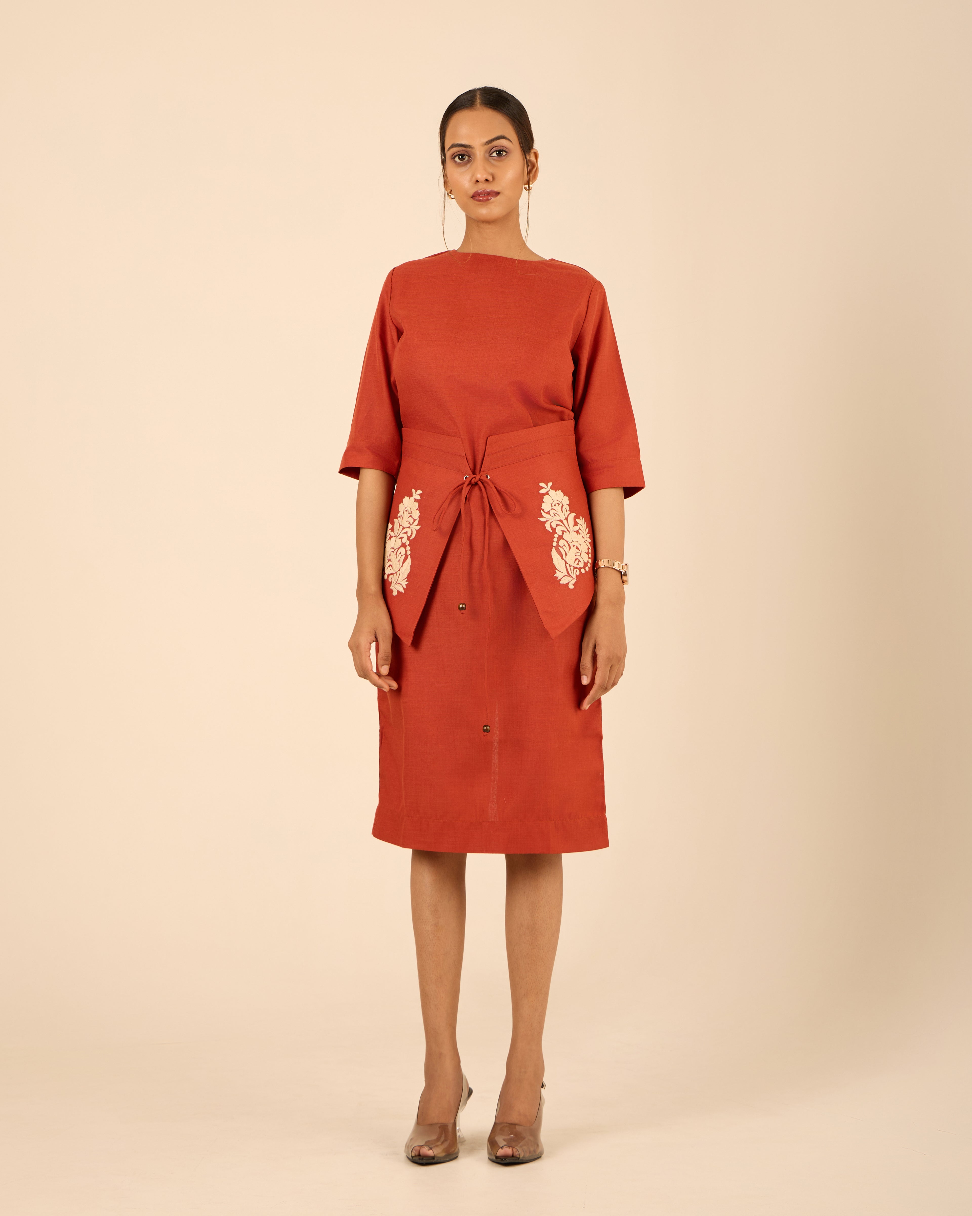 Akaar- Bodycon Dress with Detachable Corset