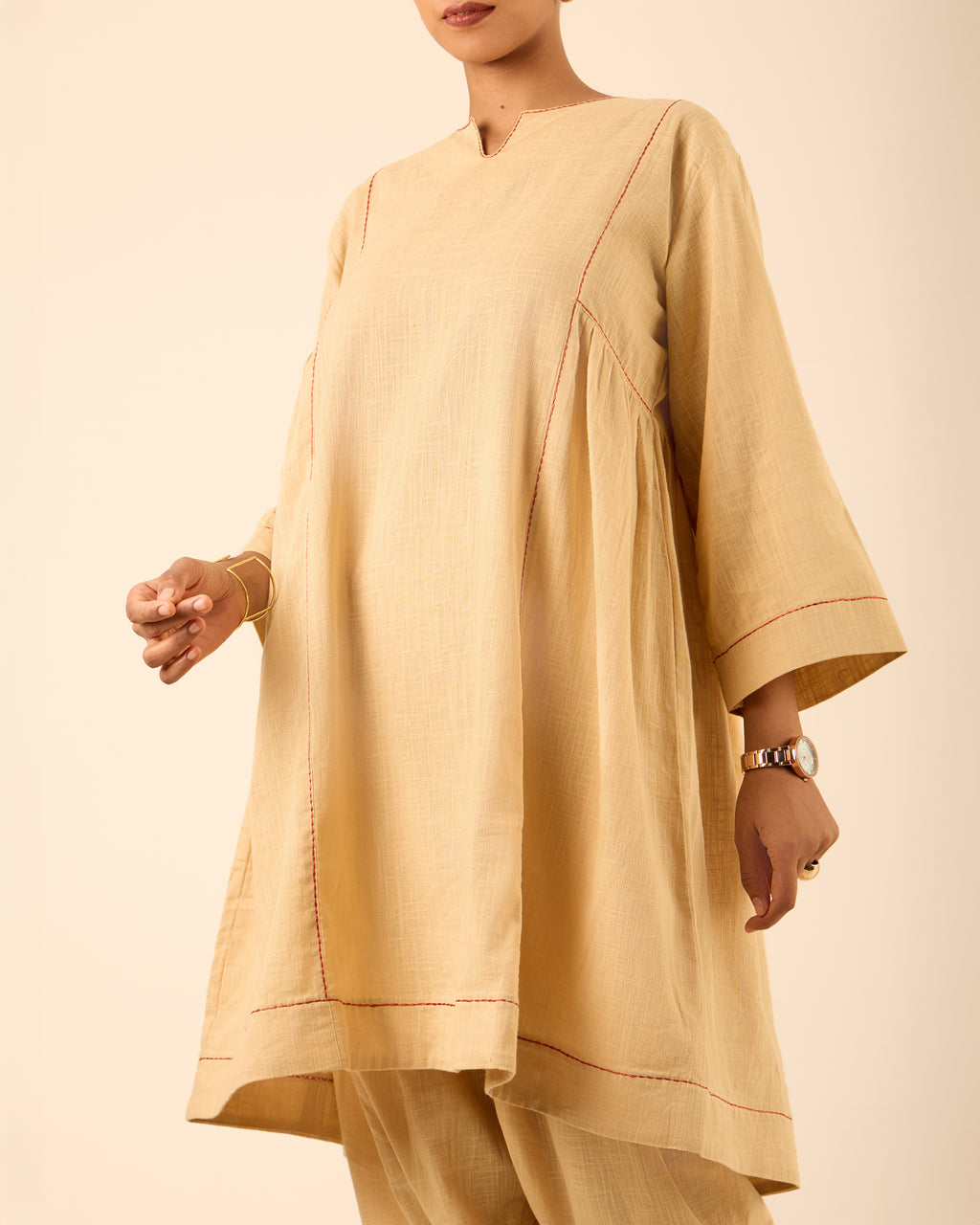 Reet- A-line Knee length Kurta with Tulip Pants