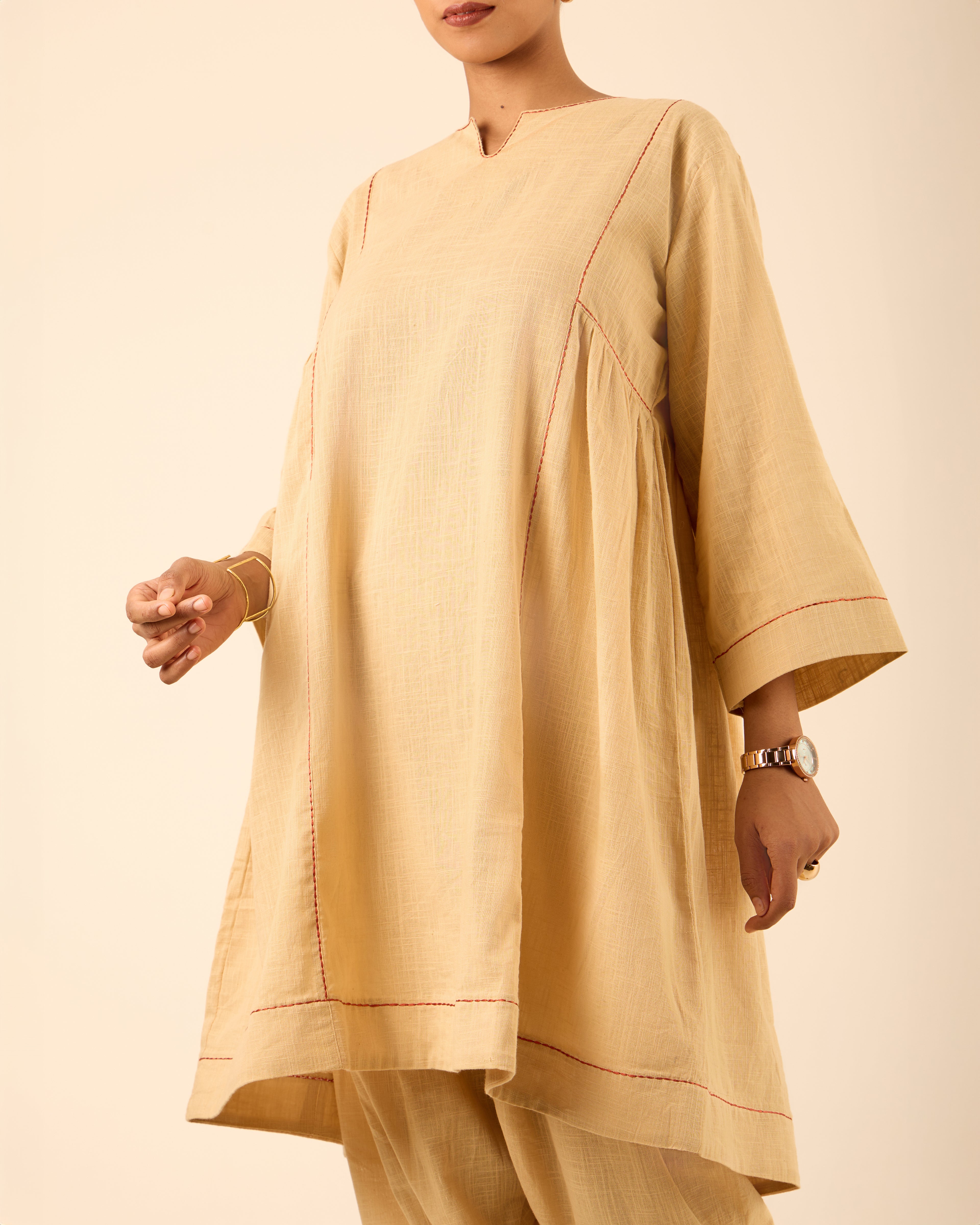 Reet- A-line Knee length Kurta with Tulip Pants