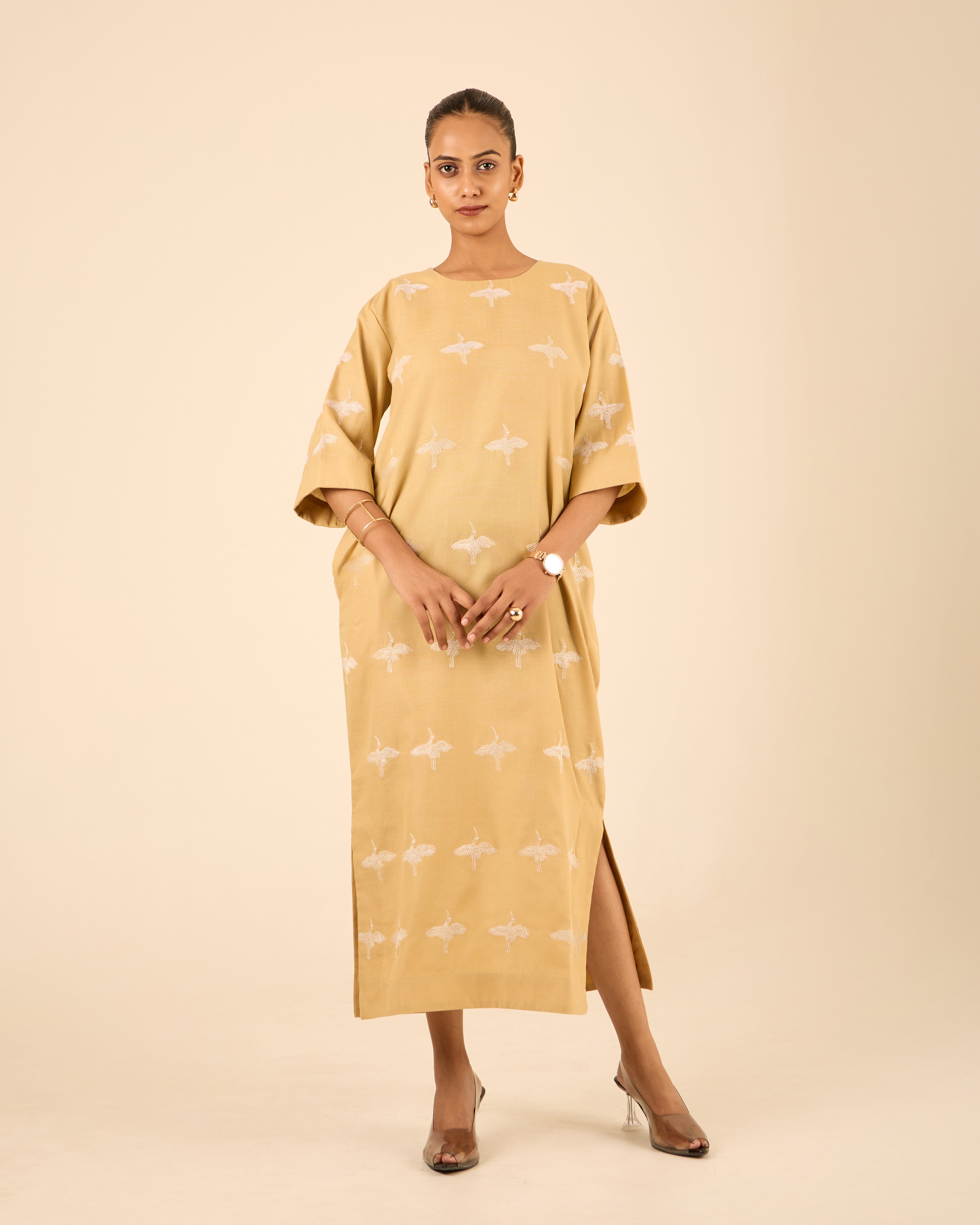 Riwaz- Long Straight Fit Kaftan Dress