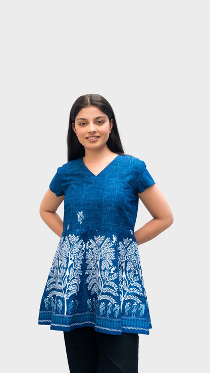 Anikrriti Blue Peplum top - Anikrriti