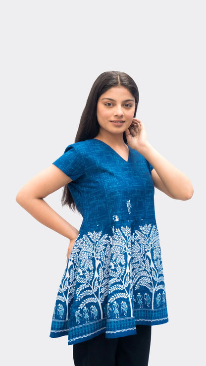 Anikrriti Blue Peplum top - Anikrriti