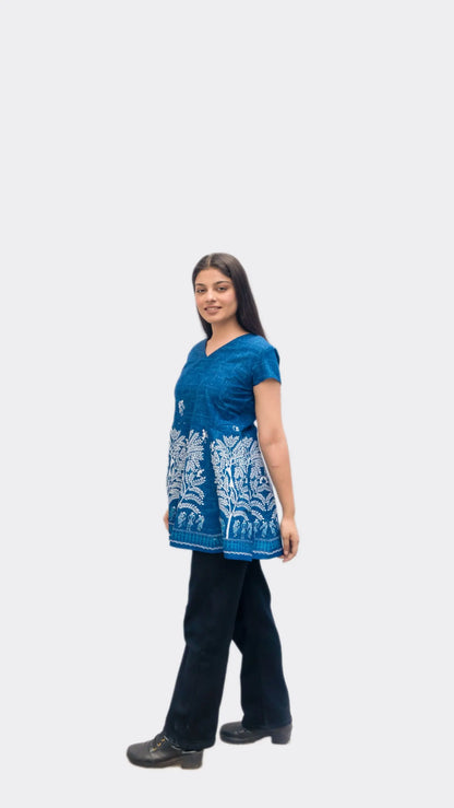 Anikrriti Blue Peplum top - Anikrriti