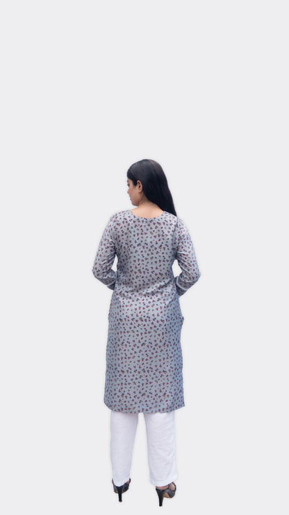 Anikrriti Floral Crepe kurti - Anikrriti