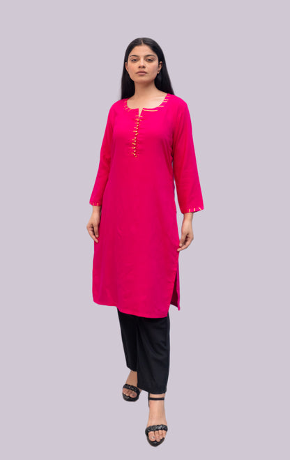 Anikrriti Bold Pink Kurti - Anikrriti