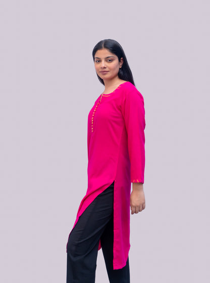 Anikrriti Bold Pink Kurti - Anikrriti