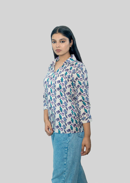 Anikrriti Printed Crepe Shirt - Anikrriti