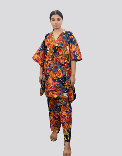 Anikrriti Crepe Kaftan Co-ord Set - Anikrriti