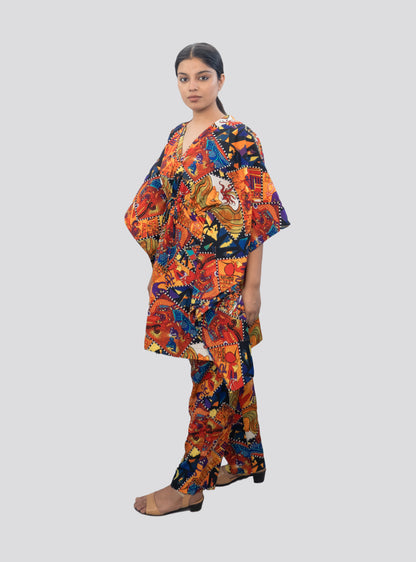 Anikrriti Crepe Kaftan Co-ord Set - Anikrriti