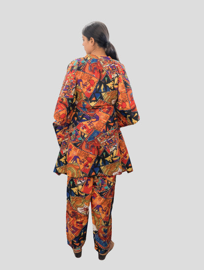 Anikrriti Crepe Kaftan Co-ord Set - Anikrriti