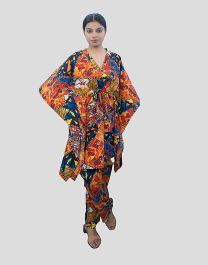 Anikrriti Crepe Kaftan Co-ord Set - Anikrriti