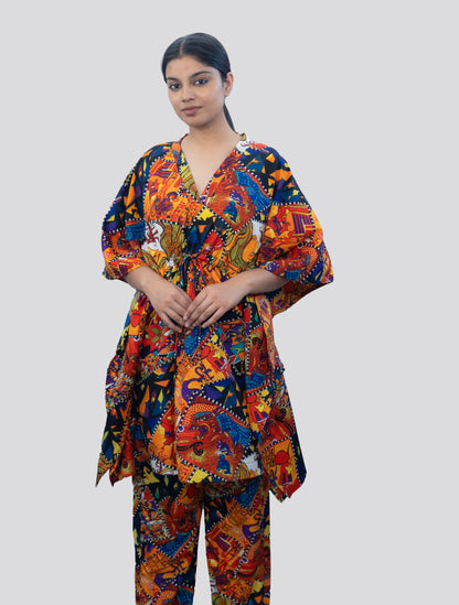 Anikrriti Crepe Kaftan Co-ord Set - Anikrriti