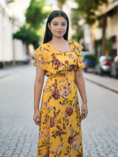 Anikrriti Floral Midi dress - Anikrriti