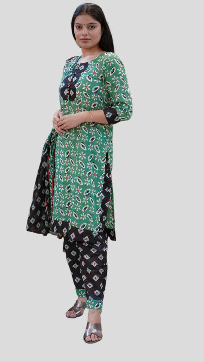 Anikrriti Kurta Set with Cotton Dupatta - Anikrriti