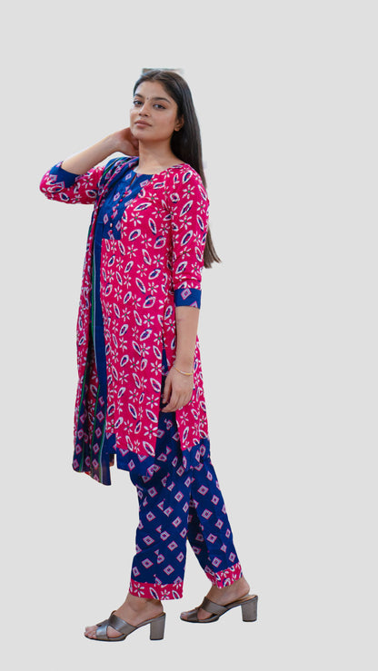 Anikrriti Kurta Set with Cotton Dupatta - Anikrriti