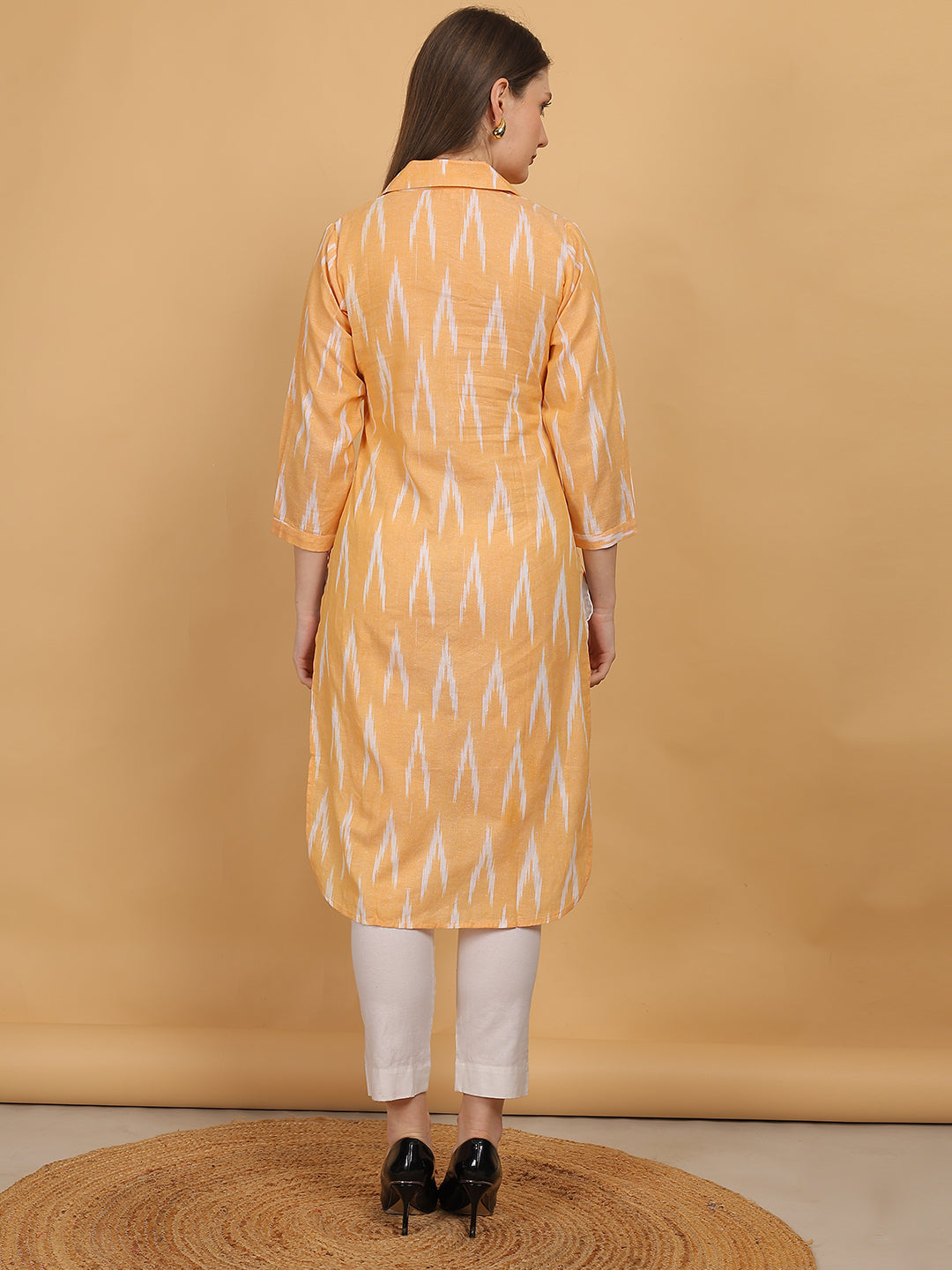 Ikat Print Cotton Kurta