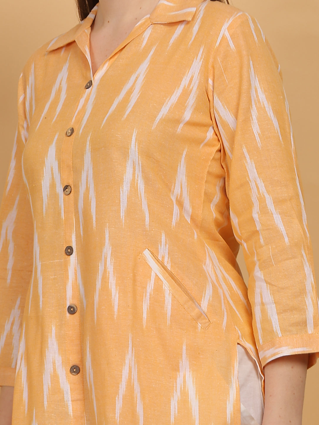 Ikat Print Cotton Kurta