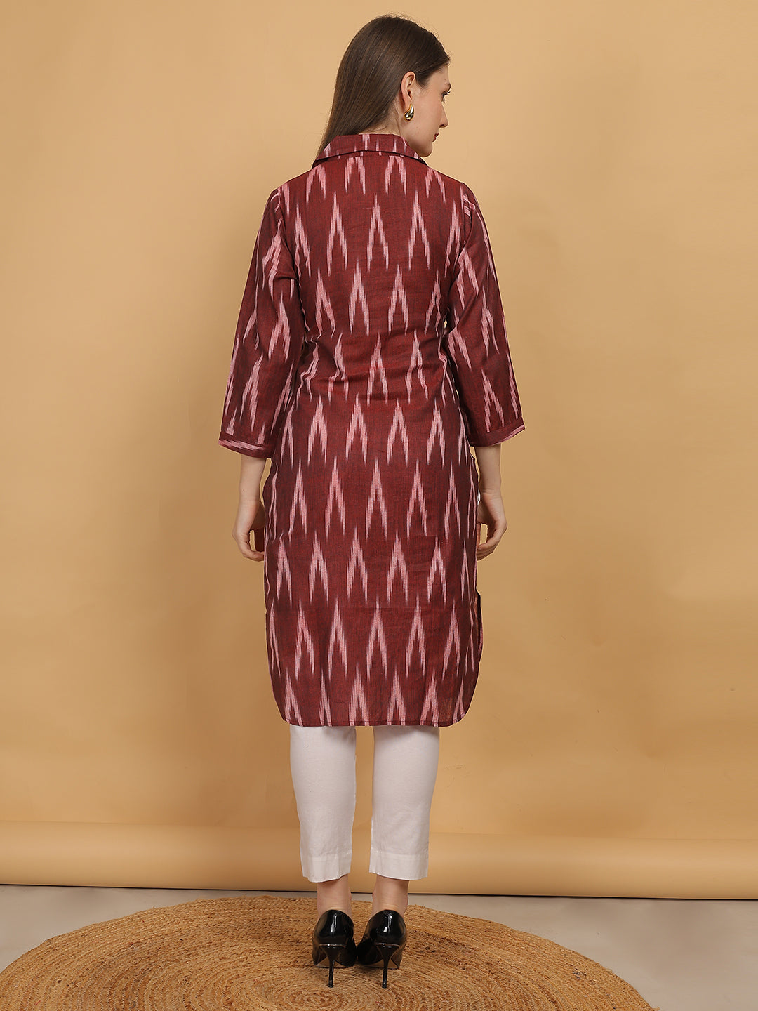 Ikat Print Cotton Kurta
