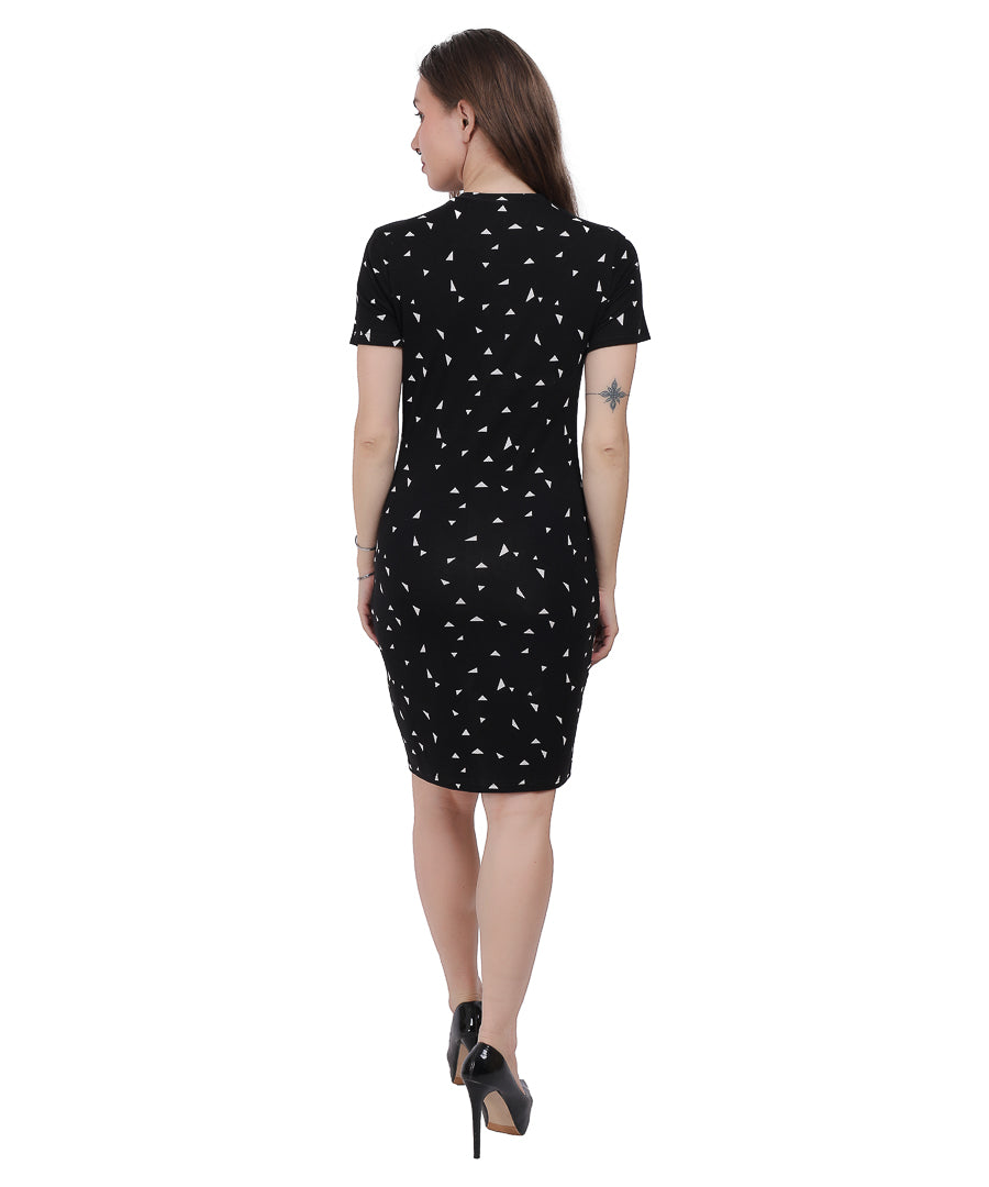 Anikrriti Knee Length Black Dress - Anikrriti