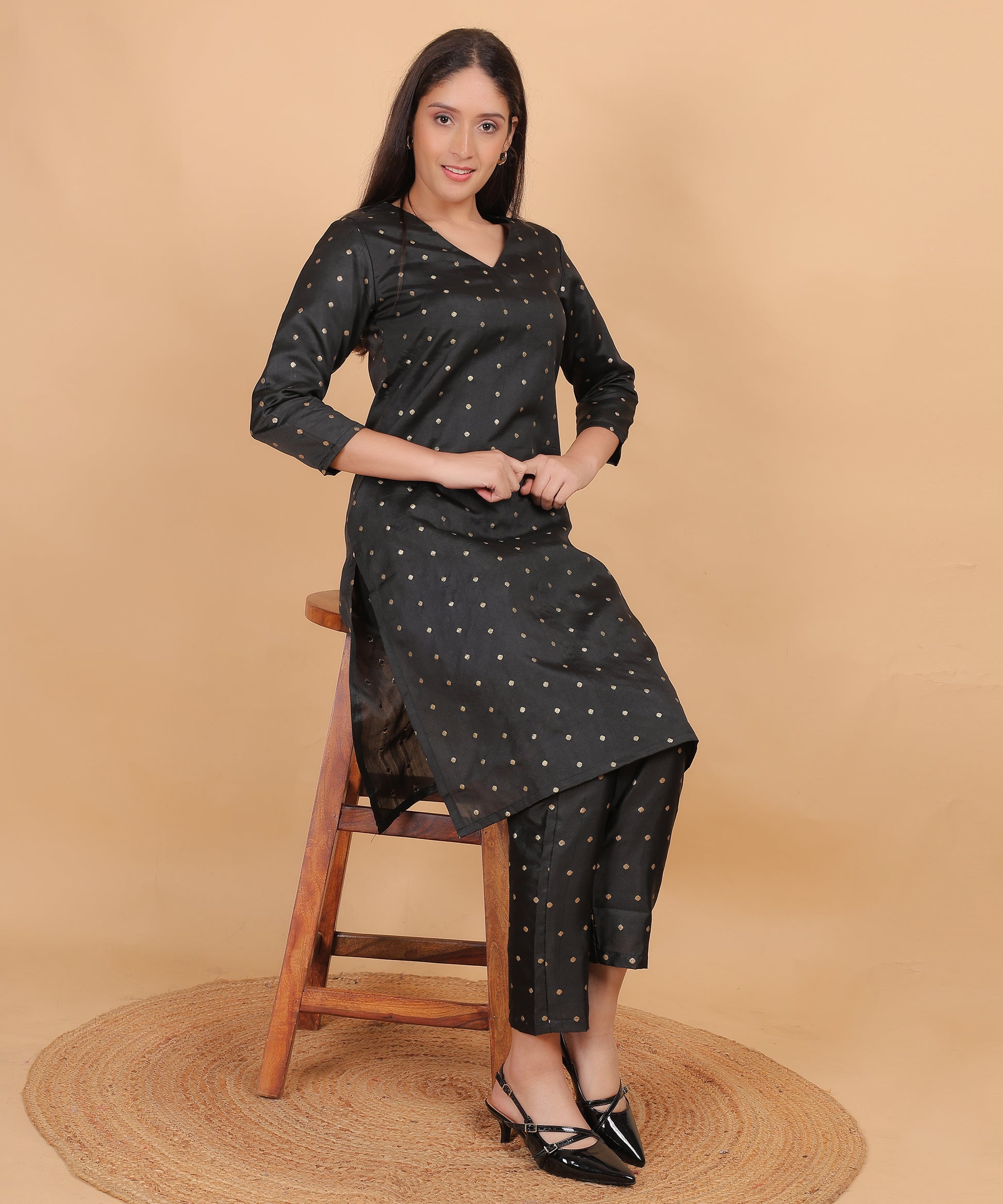 Taffeta Silk Kurta with Trouser