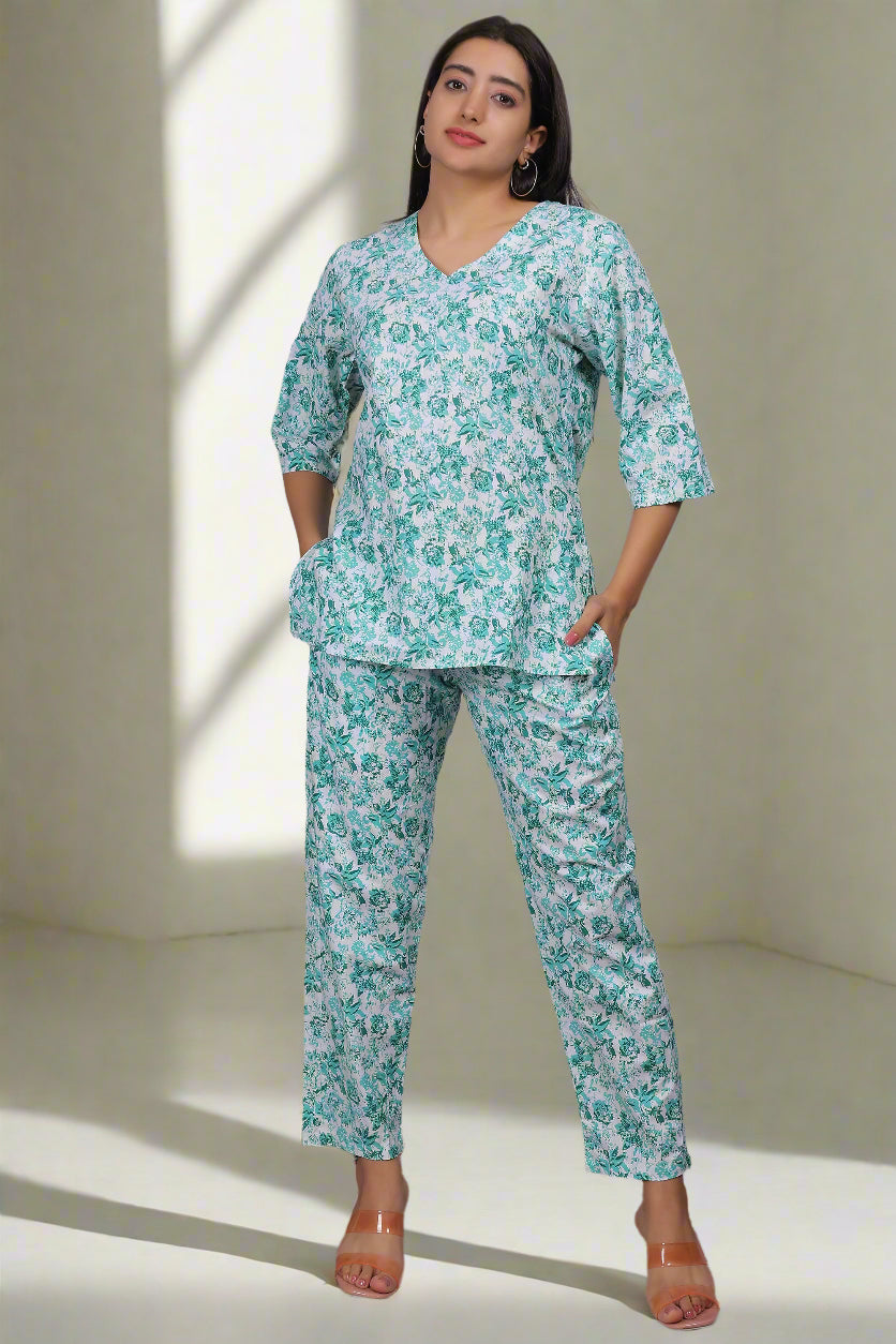 Floral Print Cotton Co-ord set