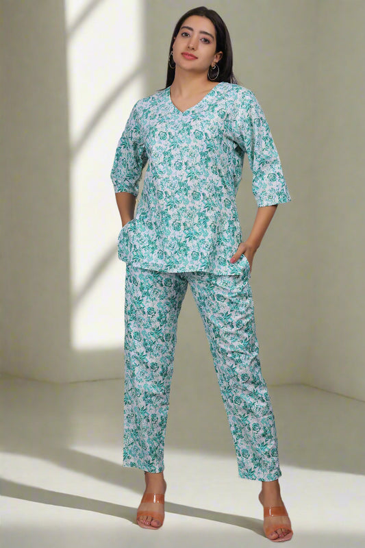 Floral Print Cotton Co-ord set
