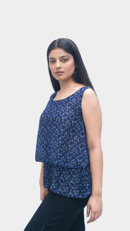 Anikrriti Layered Chiffon Top - Anikrriti