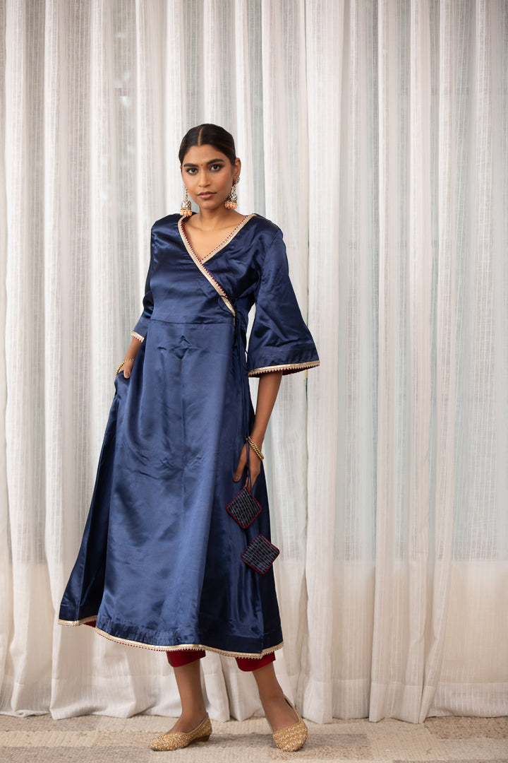 Raqs- Angrakha A-Line Kurta Set with Palazzo