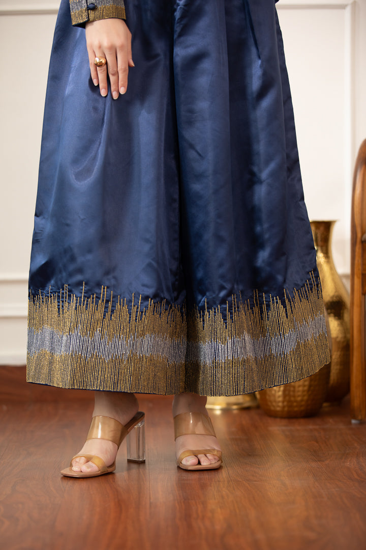 Naad- Angrakha Style Jumpsuit with Belt