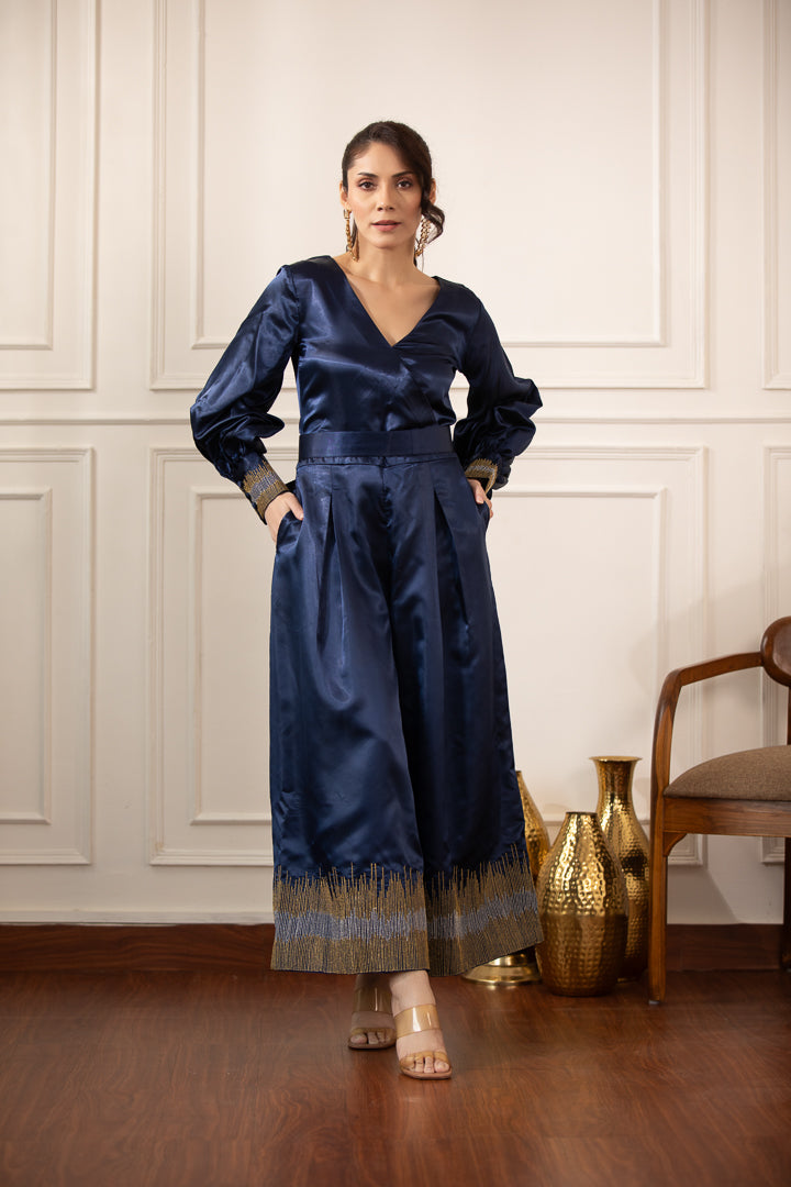 Naad- Angrakha Style Jumpsuit with Belt