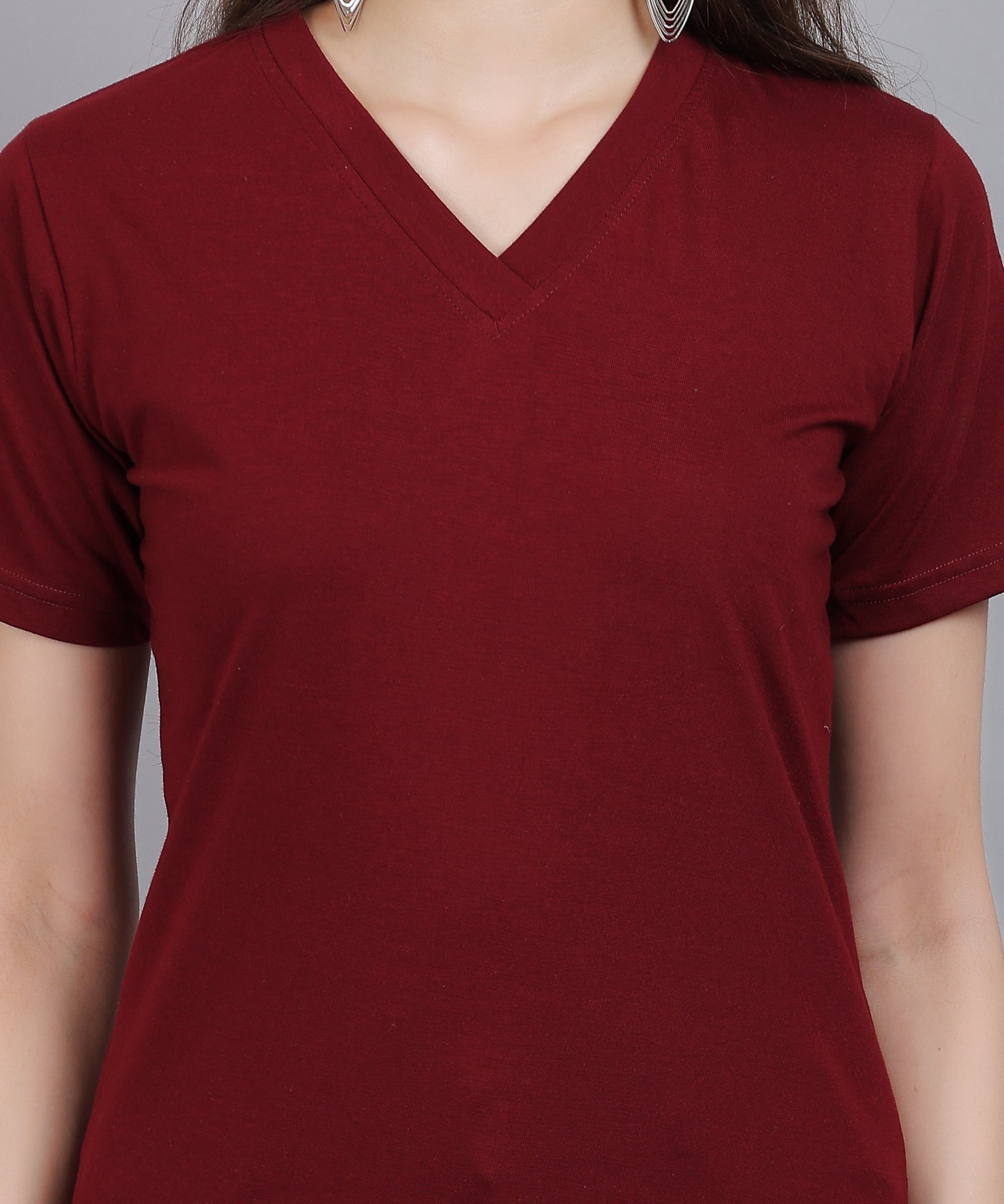 Anikrriti V-neck Lycra T-shirt - Anikrriti