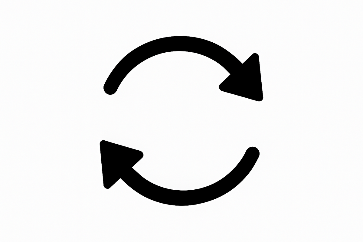 black icon for exchange