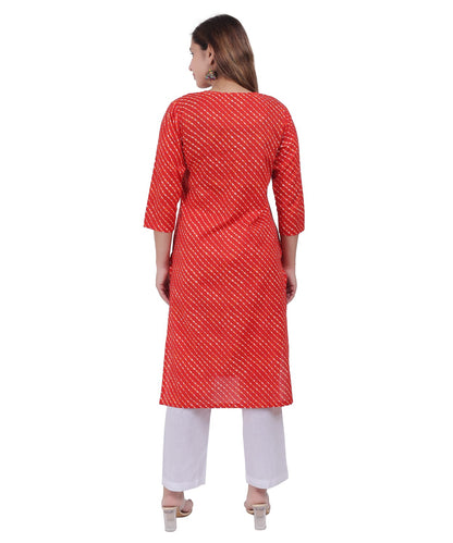 Anikrriti Cotton Leheriya Kurti- Colors available - Anikrriti