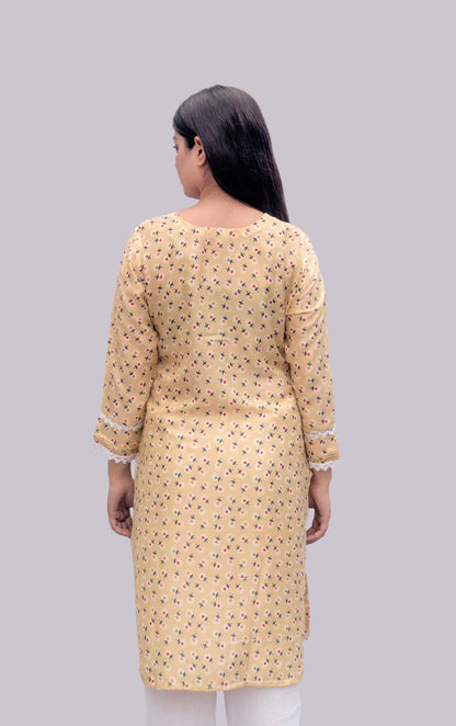 Anikrriti Floral Crepe kurti - Anikrriti